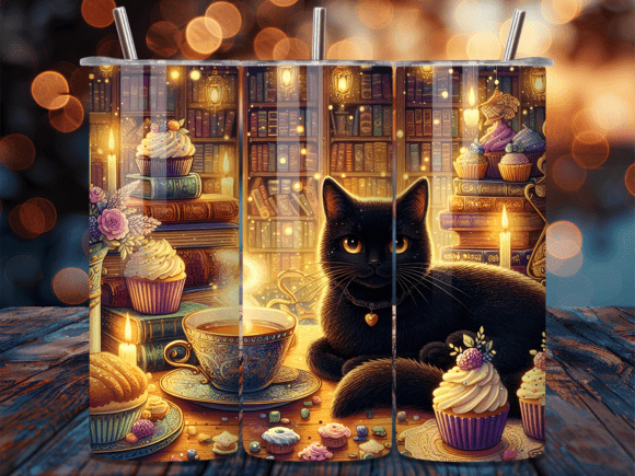 Black Cat Coffee Book Club Tumbler Wrap Review: A Versatile Graphic Design Asset