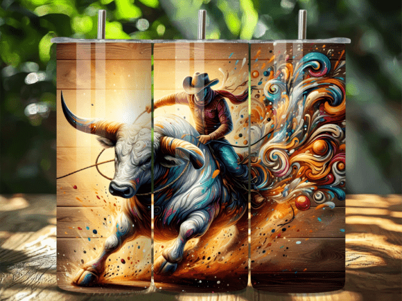Colorful Abstract Bull Rider Tumbler Wrap Review for Real Projects