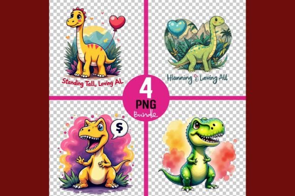 Cute Dinosaur Illustrations for Kids