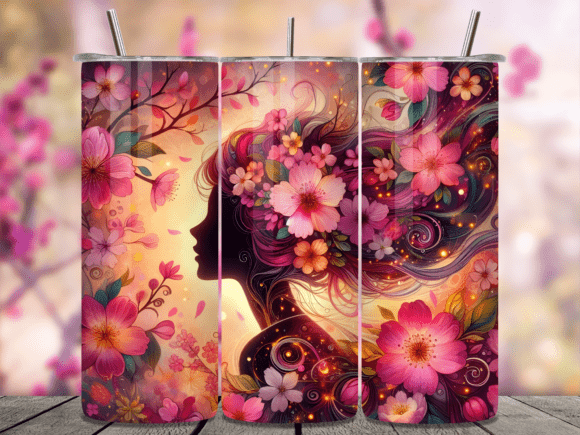 Floral Silhouette Woman Art Tumbler Wrap Review