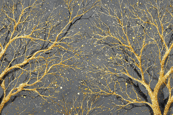 Gold Glitter Tree Winter Sky Background Review: A Sparkle for Seasonal Branding