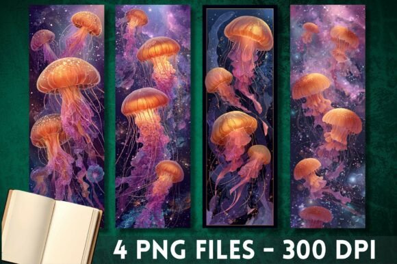 Magic Galaxy Space Jellyfish Bookmark for Crafts