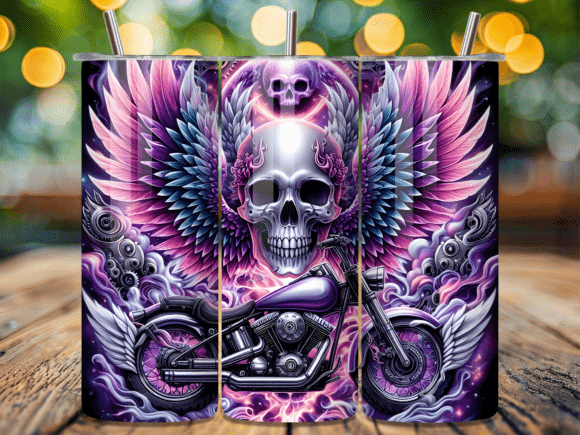 Purple Winged Skull Chopper Tumbler Wrap Review: A Bold Design for Real Craft Projects