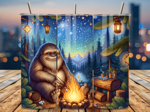 Sasquatch Camping Bonfire Tumbler Wrap Review