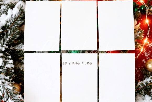 Winter 6 Cards Mockup Red Lights: A Stationery Mockups Review for Brand Impact